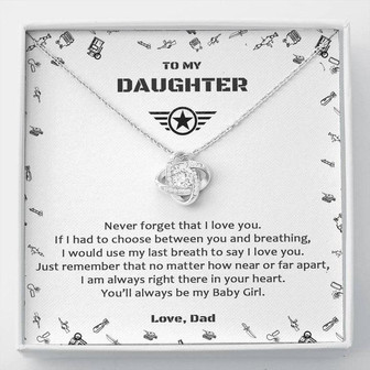 You'll Always Be Military's Daughter - Love Knot Necklace - Thegiftio UK