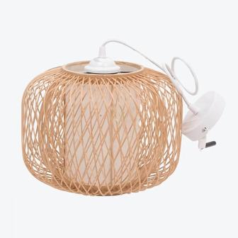 Large Bamboo Pendant Light Ceiling Lamp Indoor Light Decor LED handmade woven hanging lamp for home decor | Rusticozy