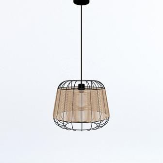 rattan Pendant Light Ceiling Lamp with LED light for living room decor Minimalist | Rusticozy UK
