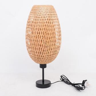 Natural Bamboo Table Lamp Bedside Lamp Home Decor Indoor Scandinavian | Rusticozy CA