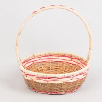 Small handwoven rattan gift basket flower wicker basket for wedding home decor | Rusticozy
