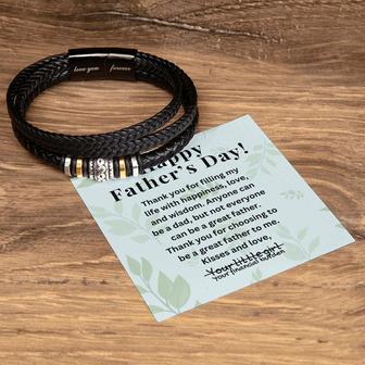 Happy Father's Day Gift from Daughter Handmade Bracelet Funny | Mazezy