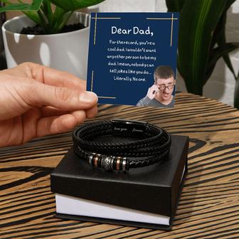 Funny Father's Day Bracelet Gifts With Message Card From Daughter | Mazezy