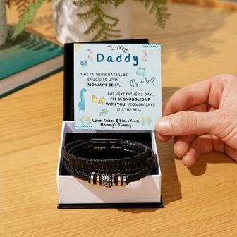 To My Daddy Bracelet Baby Boy Reveal Gift For Soon To Be Dad | Mazezy