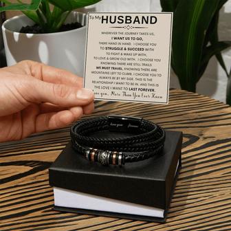 To My Husband Bracelet Anniversary Valentine Gift From Wife | Mazezy