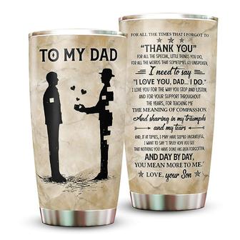 Gifts For Dad Tumbler Cup 20oz, Birthday Gifts for Dad & Fathers Day Gift From Son Kids, Best Dad Ever Gifts Stainless Steel Travel Coffee Mug | Mazezy