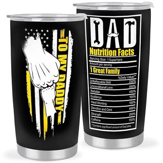 Gifts For Dad, Birthday Gifts for Dad from Daughter Son Tumbler 20oz, Funny Dad Nutrition Fact, Unique Christmas Gift Father's Day Gift For Dad | Mazezy