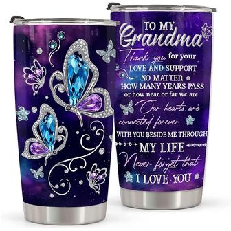Butterfly Grandma Gifts, Mothers Day Gifts Birthday Gifts Women Tumbler 20oz, GiGi MiMi Thoughtful Gifts for Grandma Travel Cup Coffee Mug | Mazezy UK