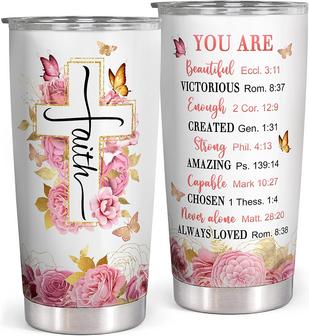Christian Gifts for Women, Mothers Day Gifts, Birthday Gifts for Women Mom Friend, 20 Oz Tumbler, Faith Gift You Are Choosen Bible Verse Inspiration | Mazezy