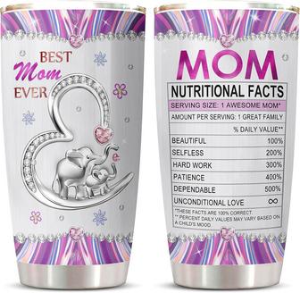 Gifts For Mom Tumbler, Mom Birthday Gifts, Gifts For Mom From Daughter, Best Mom Ever Gifts Tumbler 20oz Elephant Gifts Idea for Moms Travel Cup | Mazezy