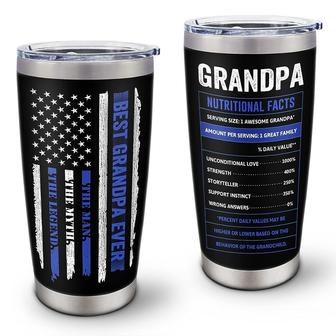 Grandpa Gifts Coffee Tumbler 20oz, Gifts For Grandpa The Man The Myth The Legend, Grandpa Birthday Gifts From Grandson Granddaughter Grandkids | Mazezy