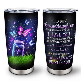 Granddaughter Gifts from Grandma, Granddaughter Gifts, Granddaughter Birthday Gifts Tumbler 20oz, Stay Strong Be Confident Motivational Quote | Mazezy