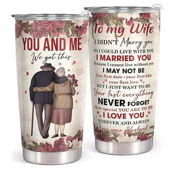 Gifts for Wife from Husband, Mothers Day Gifts for Her, Wife Valentines Day Gifts Tumbler 20oz, Love You Forever We Got This Travel Cup Coffee Mug | Mazezy