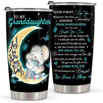 Granddaughter Gifts, Granddaughter Gifts From Grandma, Gifts For Granddaughter Tumbler 20oz, Love You To The Moon And Back, Birthday Gifts To Grandkid | Mazezy