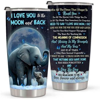 Gifts for Mom From Daughter Son Kid, Birthday Gifts For Mom, Mothers Day Gifts From Children Tumbler 20oz, Love You To The Moon And Back Quote Saying | Mazezy