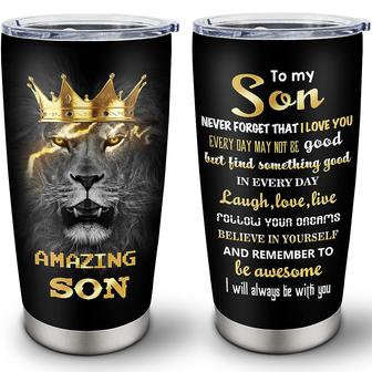 To My Son Gifts Coffee Tumbler 20oz , Son Gifts from Mom/Dad Coffee Mug, Gifts for Grown Travel Cup 20oz, Son Birthday Graduation Gifts for Adult | Mazezy