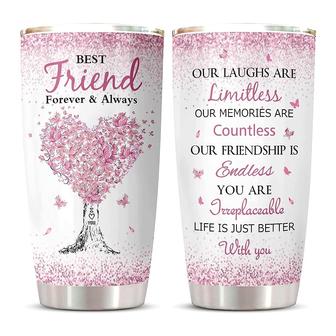 Best Friend Birthday Gifts Tumbler, Gifts for Bestie Coworker Women, Unique Best Friend Gift Ideas Tumbler 20oz, Love You Forever And Always Quote | Mazezy