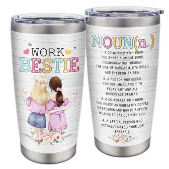 Work Bestie Gifts For Women Tumbler 20oz, Work Bestie Funny Gifts, To My Work Bestie, Work Besties Definition Gift Ideas Stainless Steel Tumbler Cup | Mazezy