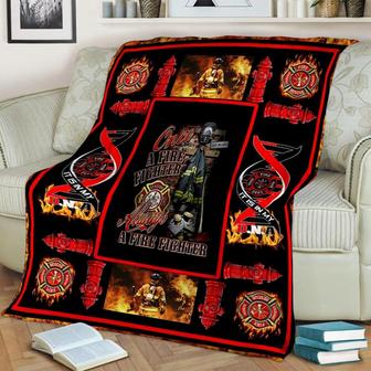 A Fire Fighter Blanket, Fleece Sherpa Blanket, Special Blanket, Christmas Gift For Family, Blanket For Firefighter | Mazezy CA