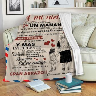 A Mi Nieta Blanket, Christmas Gift For Mother, Anniversary Gift, Mom Blanket, Gift for Granddaughter | Mazezy AU