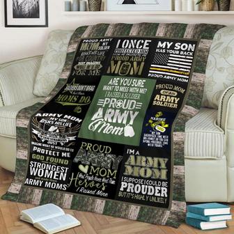 Army Mom Blanket, Mother's Day Gifts, Christmas Gift For Mother, Anniversary Gift, Mom Blanket | Mazezy