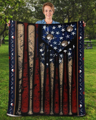 Baseball Blanket,Flag blanket gifts for baseball lovers, Custom Fleece Sherpa Blankets,Christmas blanket Gifts,size 30"x40", 50"x60, 60"x80" | Mazezy