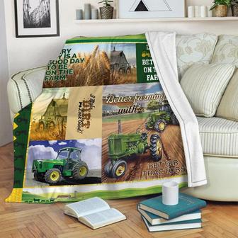 Better Tractor Blanket, Fleece Blankets, Tractor Daddy blanket gifts, Christmas gifts for grandpa, tractor's birthday, blanket for tractor | Mazezy