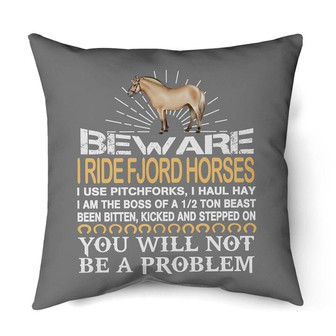 Beware I ride Norwegian Fjord horses | Mazezy