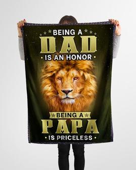 Blanket for dad, Being a Dad is an honor being a Papa is priceless,Perfect gifts for grandpa, Christmas blanket, Family gifts, Grumpy gifts | Mazezy CA