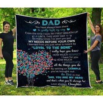 Blanket for dad, daddy's birthday, Personalized Fleece Sherpa Blankets,Christmas gift, father's birthday, family blanket | Mazezy UK