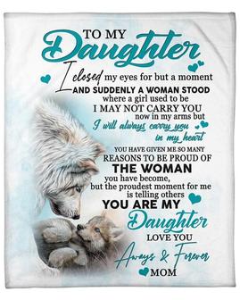 Blanket for daughter, mom and daughter blankets, Personalized Fleece Sherpa Blankets,Christmas blankets, daughter gifts | Mazezy