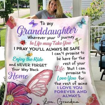 Blanket for granddaughter, Grandma Nana, Personalized Fleece Sherpa Blankets, Grandma's blanket, Mimi gifts, mommy, Custom family blanket | Mazezy DE