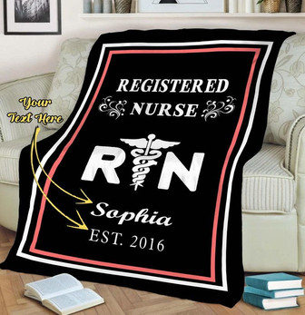 Blanket For Health workers, Fleece Blanket, Christmas Gift Registered Nurse Customized Blanket, Blanket For Nurse Day Custom Gift For Nurse | Mazezy