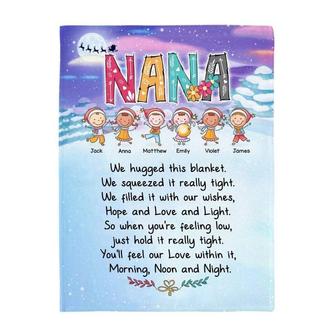 Blanket for Nana, Custom Grandkid blanket, Grandma blankets, Personalized Name, Christmas gifts for grandma Mimi Gigi