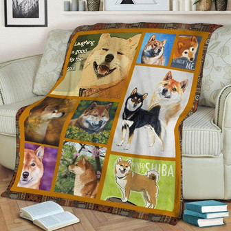 Blanket For Shiba Dog Lover , Special Blanket, Anniversary Gift, Christmas Blanket Gift Friends, Gift For Dog Lover | Mazezy