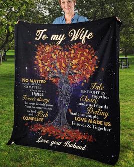 Blanket for wife, gift for her, anniversary gift, Christmas gift, Personalized Fleece Sherpa Blankets, husband and wife, Mr and Mrs. | Mazezy