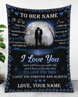 Blanket for Wife,Personalized Name Blankets,I love you,Husband and wife blanket gift,Valentine gifts for her, anniversary blanket | Mazezy CA