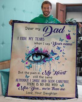 Blankets for dad, father and daughter blankets, Custom Fleece Sherpa Blankets,Christmas blanket Gifts, size 30"x40", 50"x60, 60"x80" | Mazezy CA