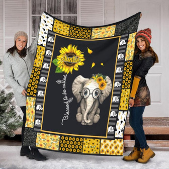 Bless To Be Call Auntie Blanket - Gift for Auntie , Sherpa Fleece mink Blanket, - Gifts For Her | Mazezy
