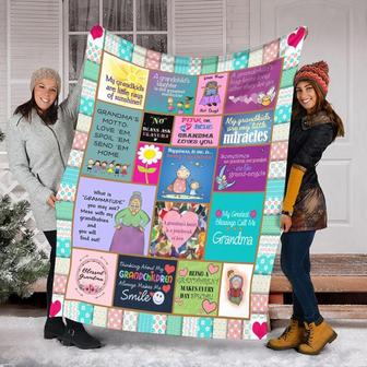 Blessed Grandma Blanket - Gift for Grandma , Sherpa Fleece mink Blanket, - Gifts For Her | Mazezy