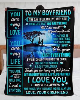 Boyfriend Blankets,Custom Fleece Sherpa Blankets,Christmas blanket Gifts,blanket gifts for my love,girlfriend and boyfriend,husband and wife | Mazezy CA