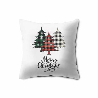 Buffalo Check Plaid Tree Christmas Pillow Case | Mazezy