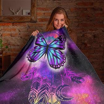 Butterfly style Boho Blanket, Family Blanket, Christmas Blanket, Blanket For Gifts, Gift For Her Him | Mazezy