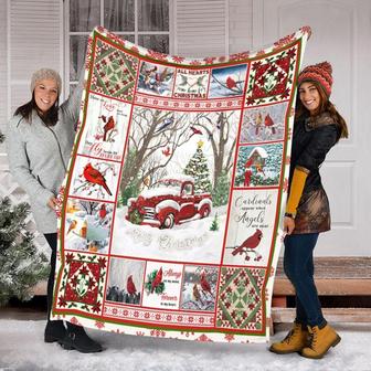 Cardinal Christmas Blanket, Special Blanket, Anniversary Gift, Christmas Memorial Blanket Gift Friends and Family Gift | Mazezy