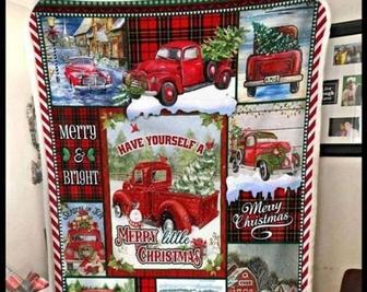 Christmas Blanket, Merry and Bright, Christmas tree, Blanket for Mom, Fleece Sherpa Blankets, Car and tree Christmas, Family blanket | Mazezy