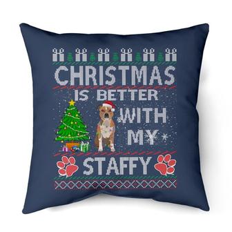 Christmas is better with my staffy | Mazezy