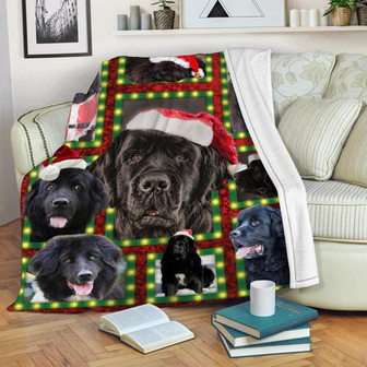 Christmas Newfoundland Blanket - Christmas Gift for Dog Lover Blanket, Sherpa Fleece mink Blanket- Gifts Her Him | Mazezy