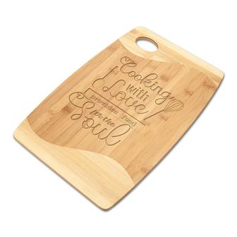 Cooking With Love Provides Food For The Soul Cutting Board | Mazezy