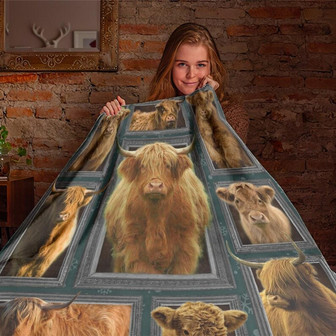 Cow Blanket, Farmer Blanket, Special Blanket, Anniversary Gift, Birthday Gift for Cow Lover | Mazezy