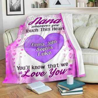Customized Blanket For Granny/Grandma/Gigi/Mimi, Personalized Gift For Grandparents, Gift For Birthday, Christmas, Personalized Gift, Fleece | Mazezy CA